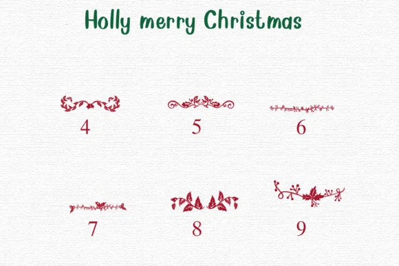 Holly Merry Christmas Font