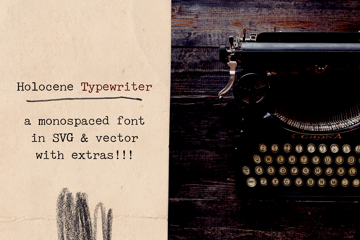 Holocene Typewriter SVG Font Free Download Free Download