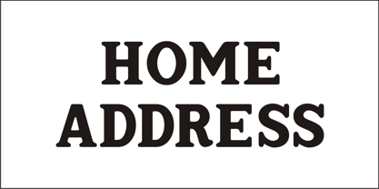 Home Address JNL Font Free Download