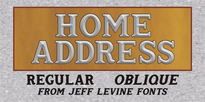 Home Address JNL Font Free Download