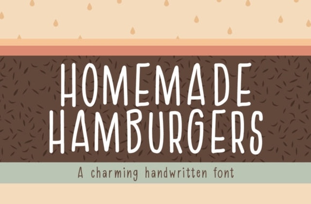 Homemade Hamburgers Font Free Download