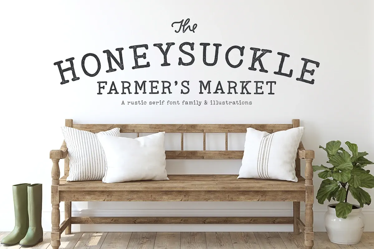 Honeysuckle Market Fonts + Elements Free Download Free Download