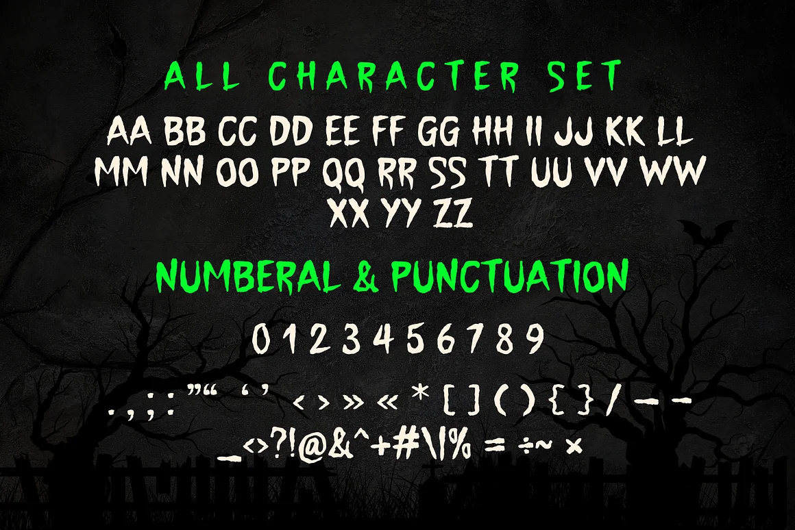 Horror Mansion is a Halloween Font
