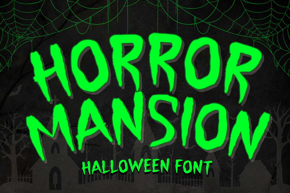 Horror Mansion is a Halloween Font Free Download