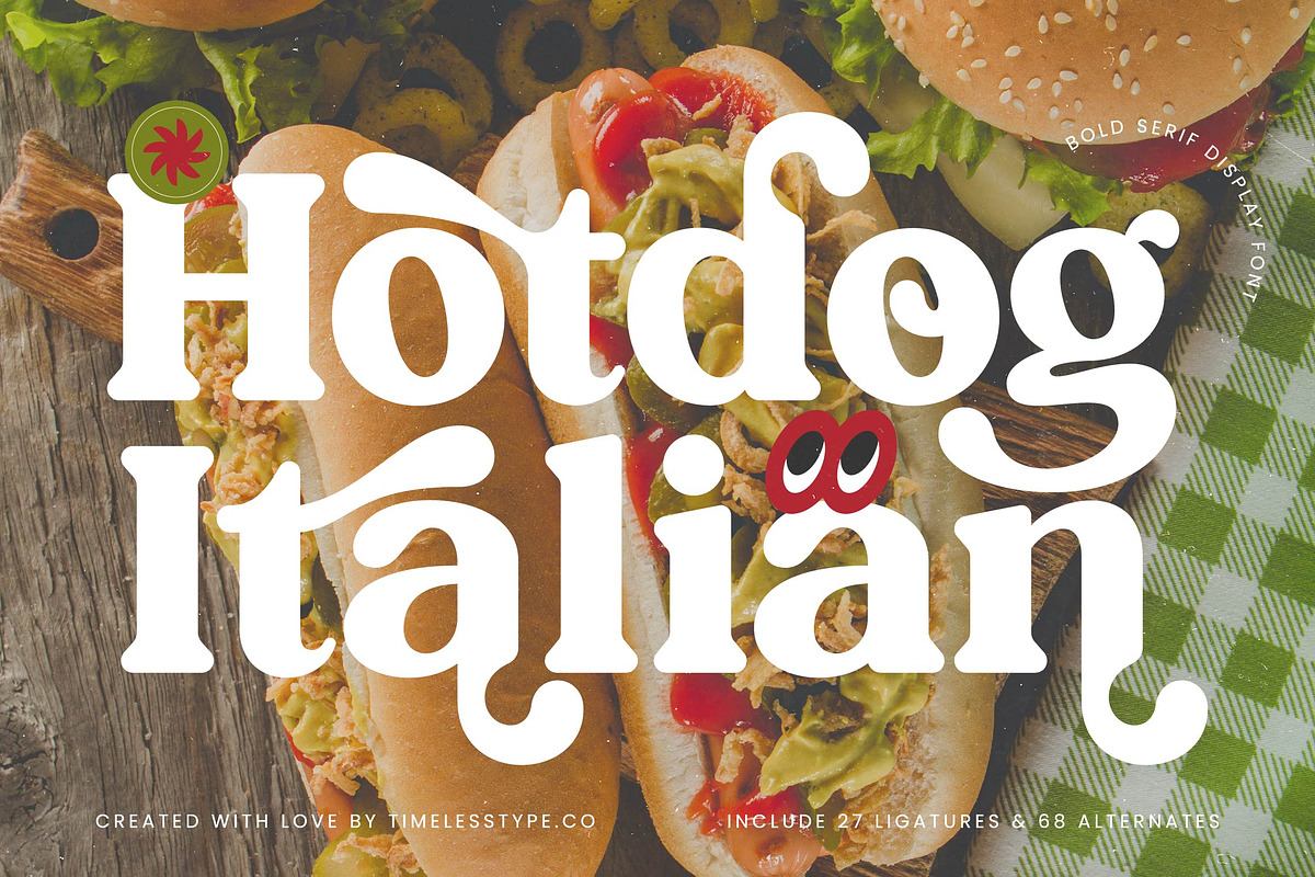 Hotdog Italian Bold Serif Display Free Download Free Download