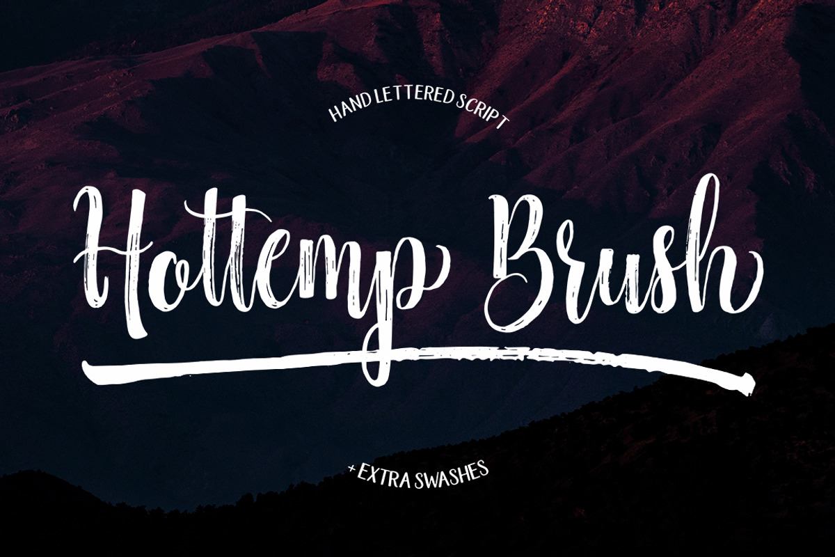 Hottemp Brush - Font Duo Free Download Free Download