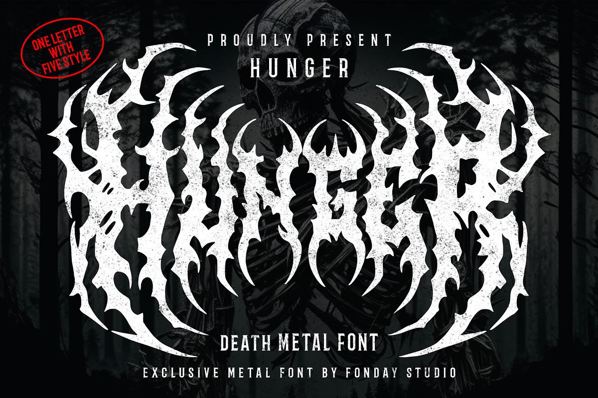 HUNGER - Death Metal Font Free Download Free Download