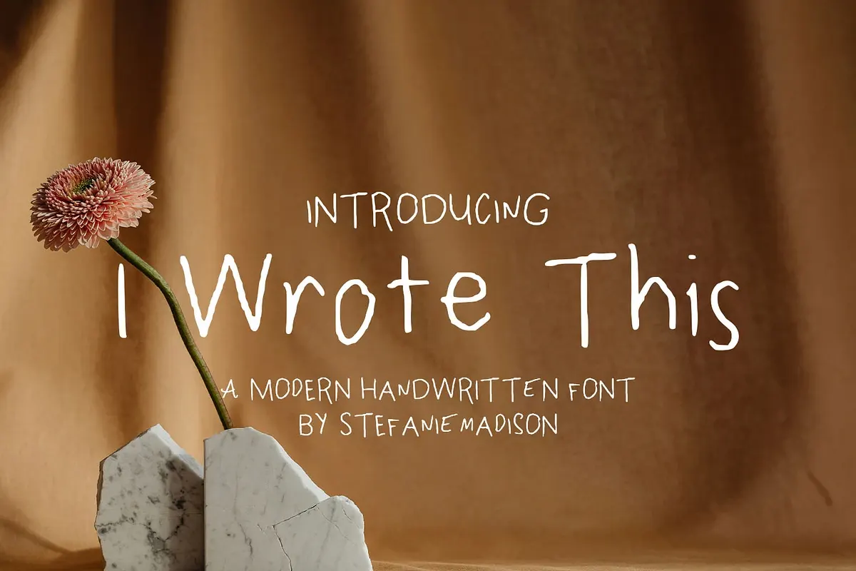 I Wrote This | Handwritten Font Free Download Free Download