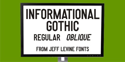 Informational Gothic JNL Font Free Download