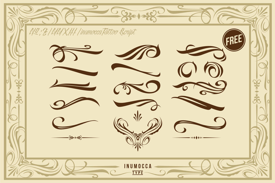 inuTattoo Script + Poster Vector Free Download