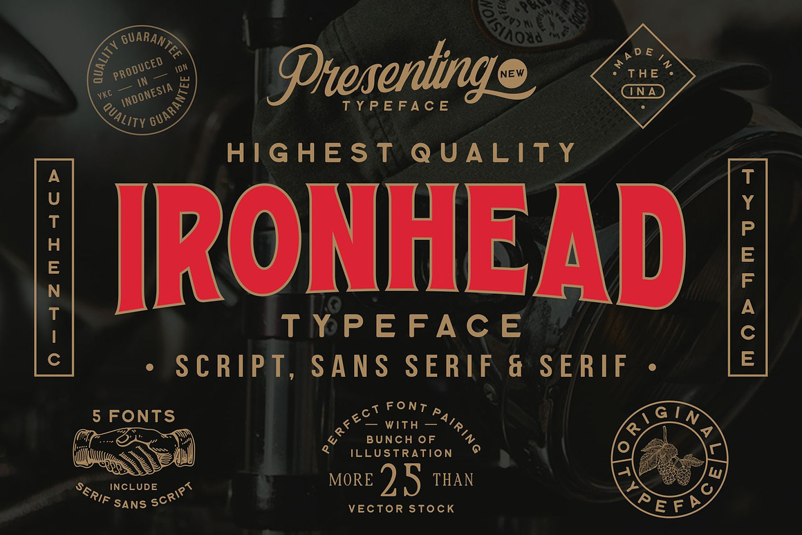 Ironhead Font Collection Free Download