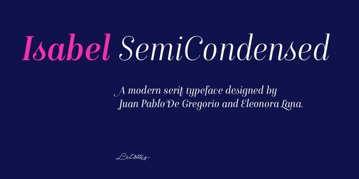 Isabel SemiCondensed Font Free Download