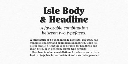 Isle Body Font Free Download