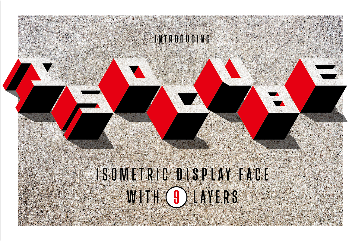 Isocube – Layered Isometric Font Free Download Free Download