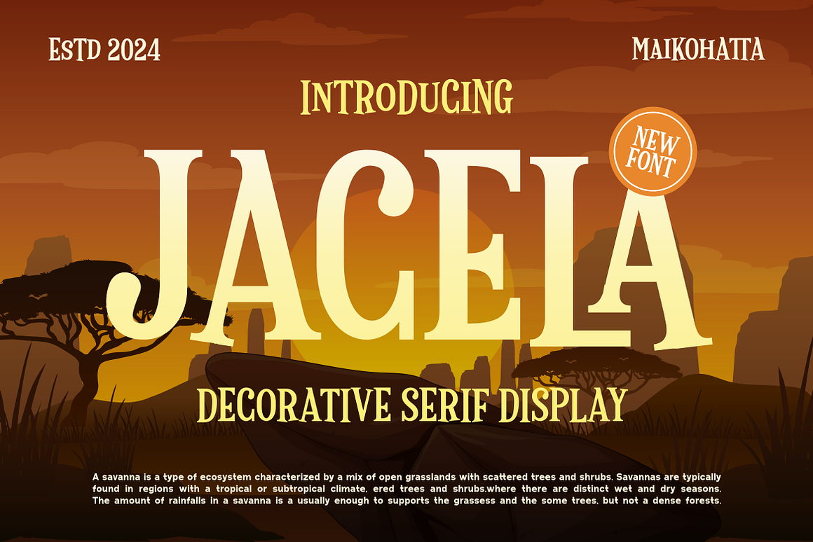 Jacela - Decorative Serif Display Font Free Download