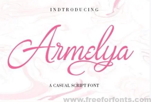 JANUARY 2019 Armelya Font Free Download