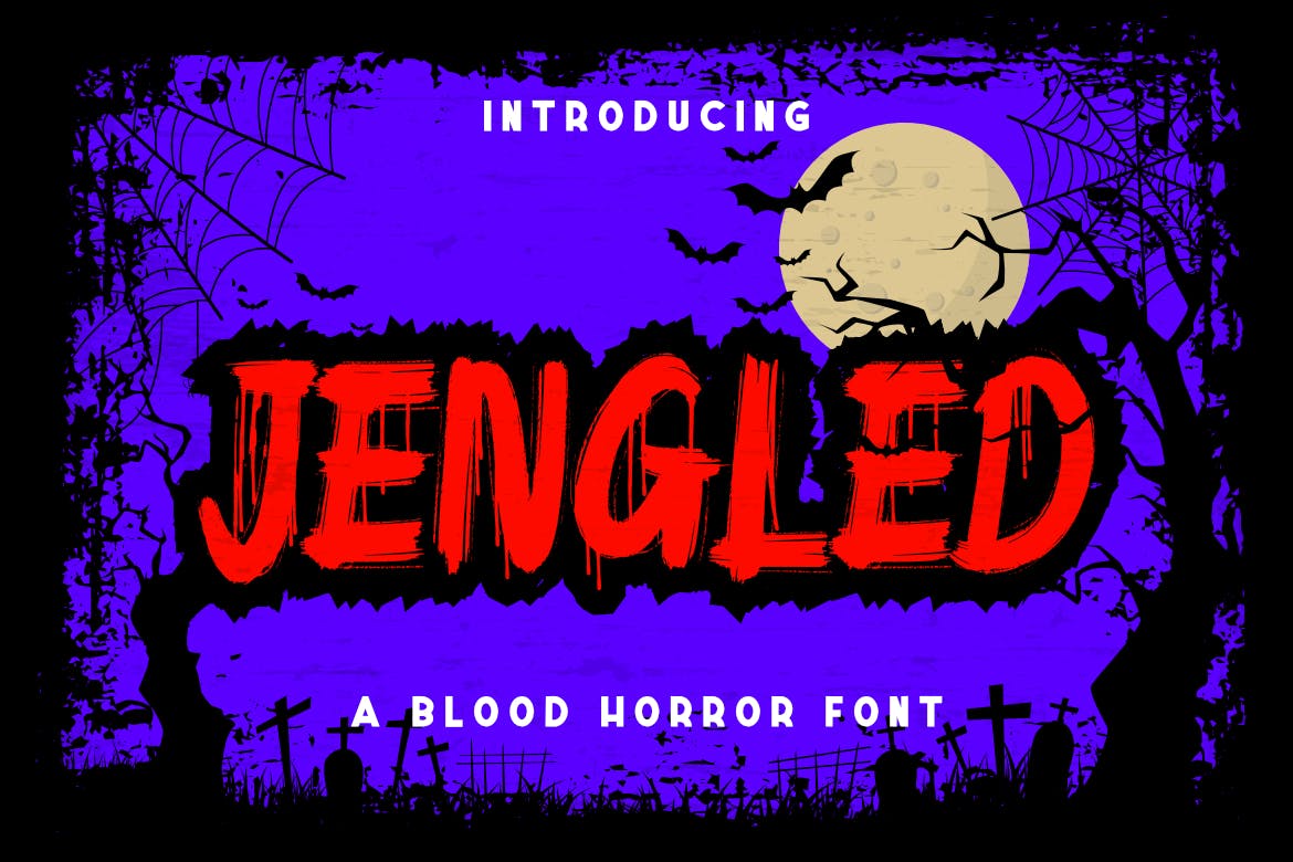 Jengled a Blood Horror Font Free Download