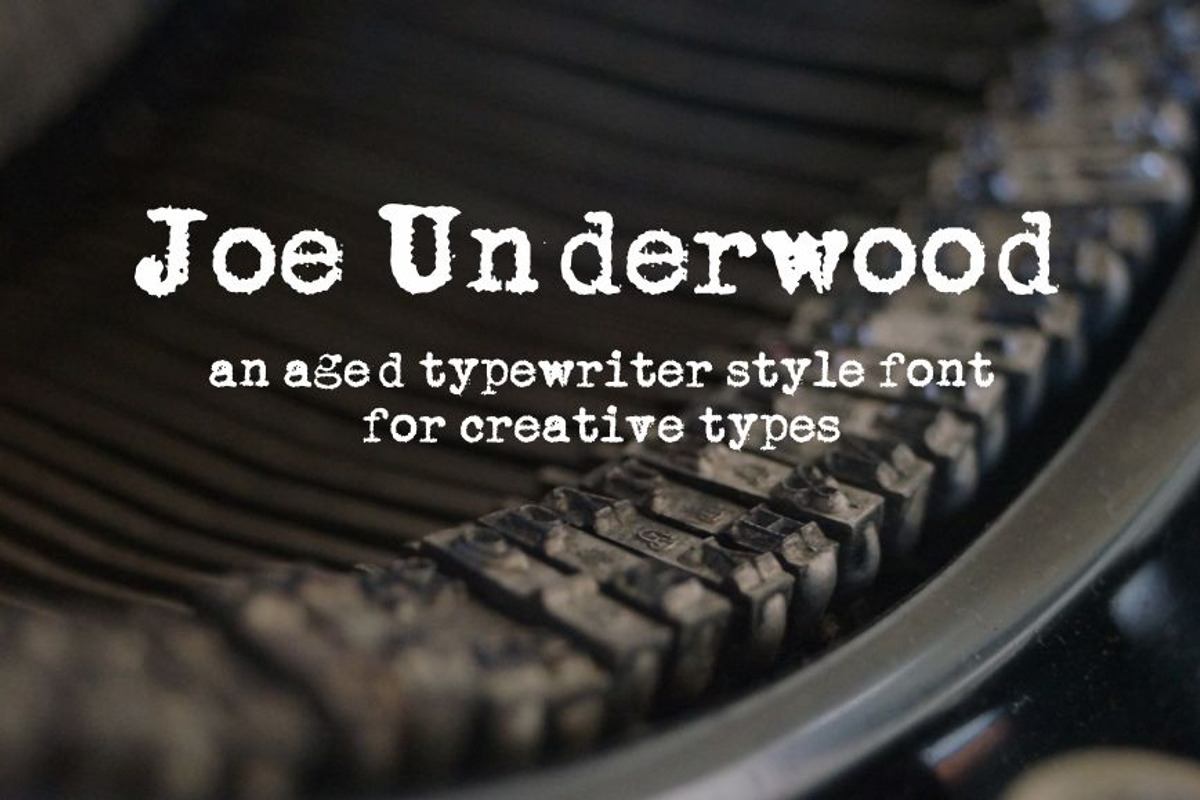 Joe Underwood Typewriter Font Free Download Free Download