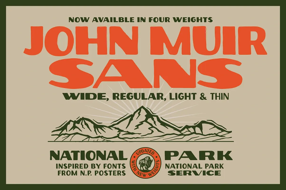 John Muir Sans – National Park Font Free Download Free Download