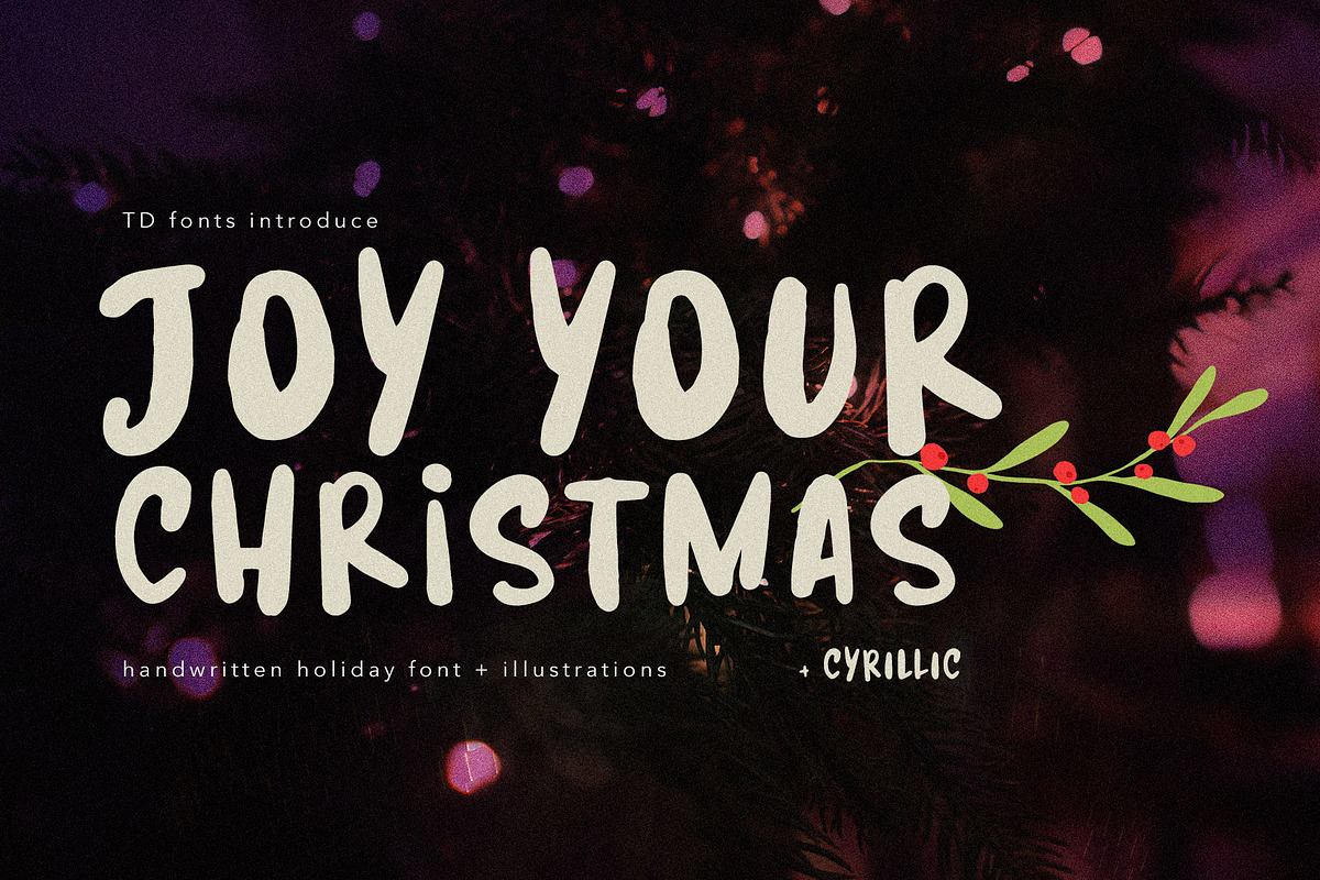 Joy your Christmas handwritten font Free Download Free Download