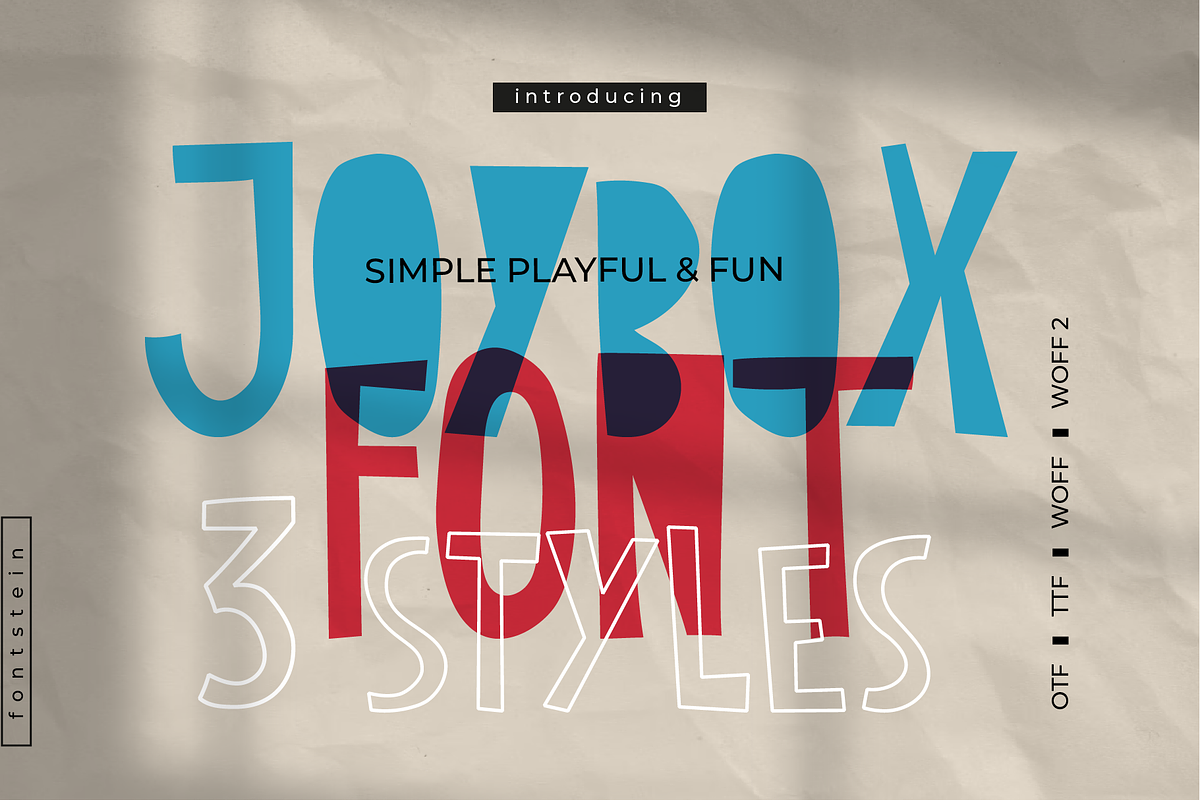 JOYBOX | Cutout font + Outline Free Download Free Download