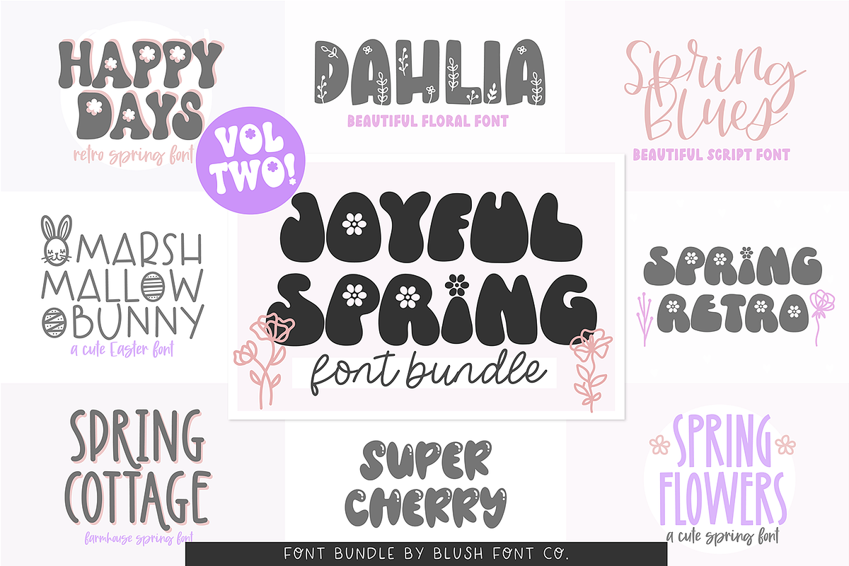 JOYFUL SPRING Font Bundle Vol. 2 Free Download Free Download