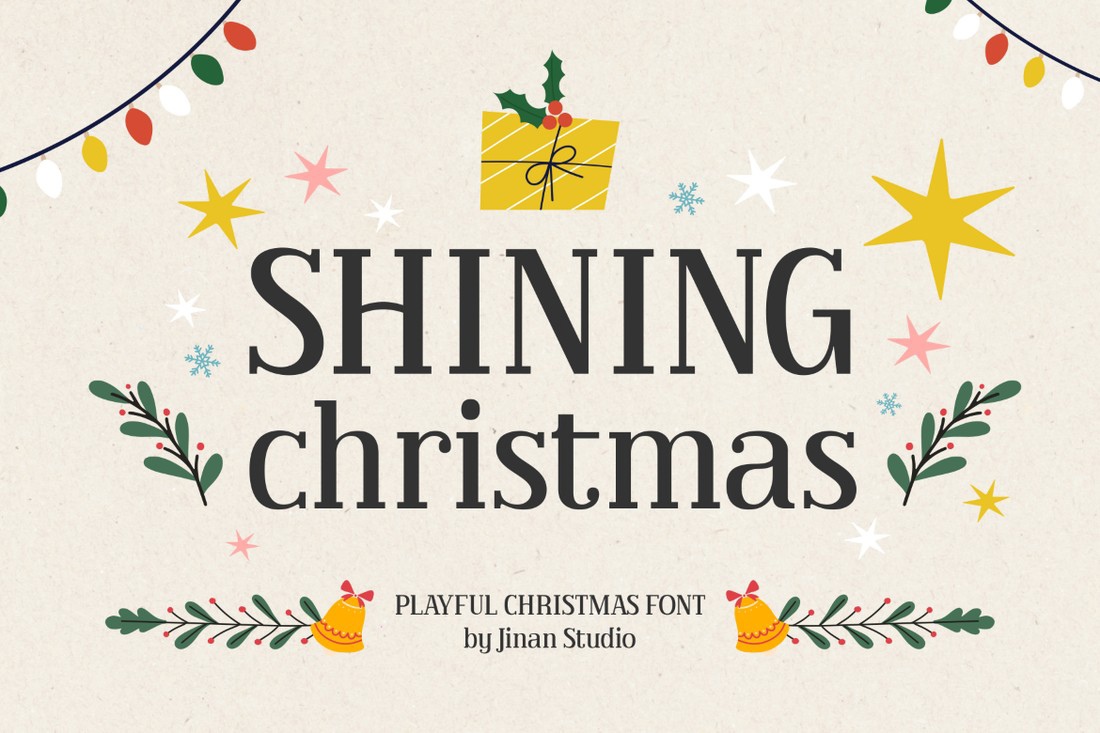 JS Shining Christmas Font Free Download