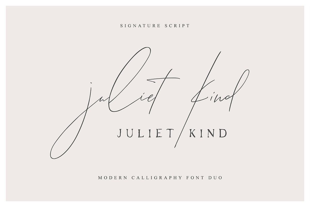 Juliet Kind Font DUO Free Download Free Download