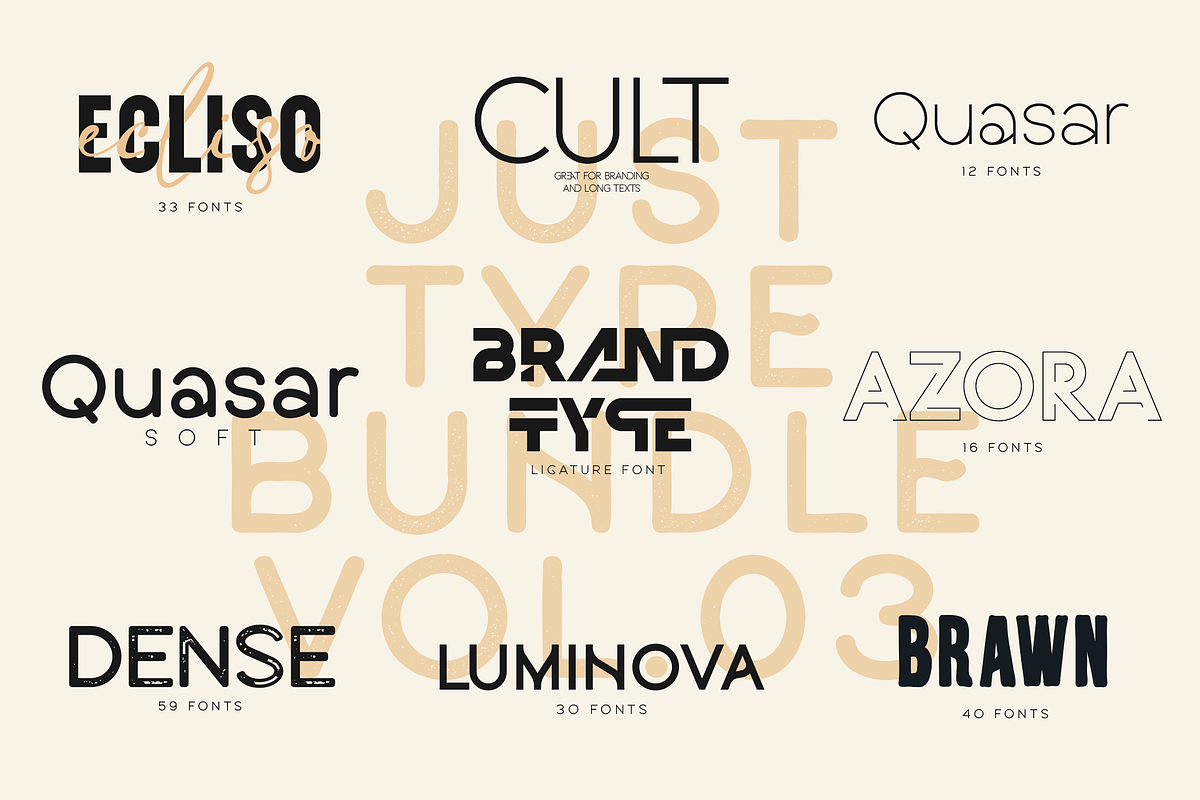 Just Type Bundle Vol.03 - 229 fonts Free Download Free Download