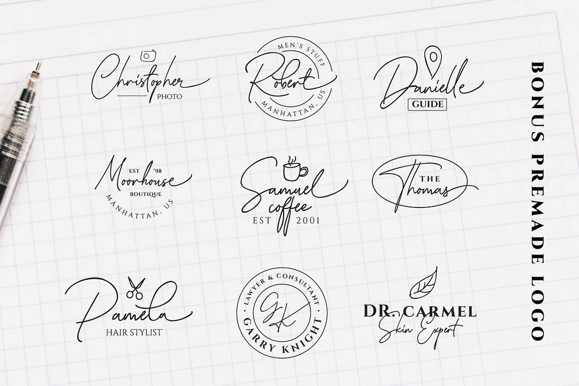 Katherine Script (+Premade Logo)