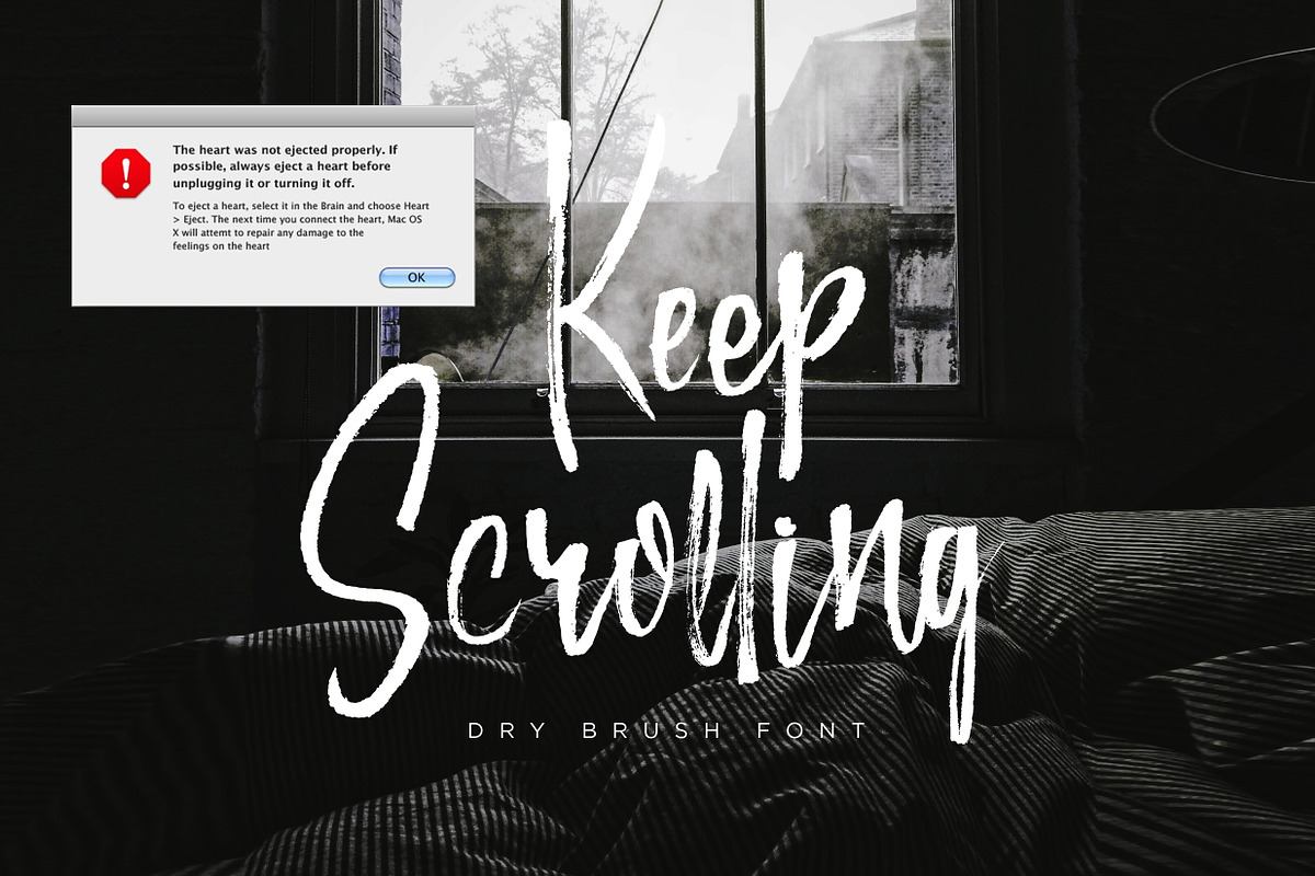 Keep Scrolling handwritten font Free Download Free Download