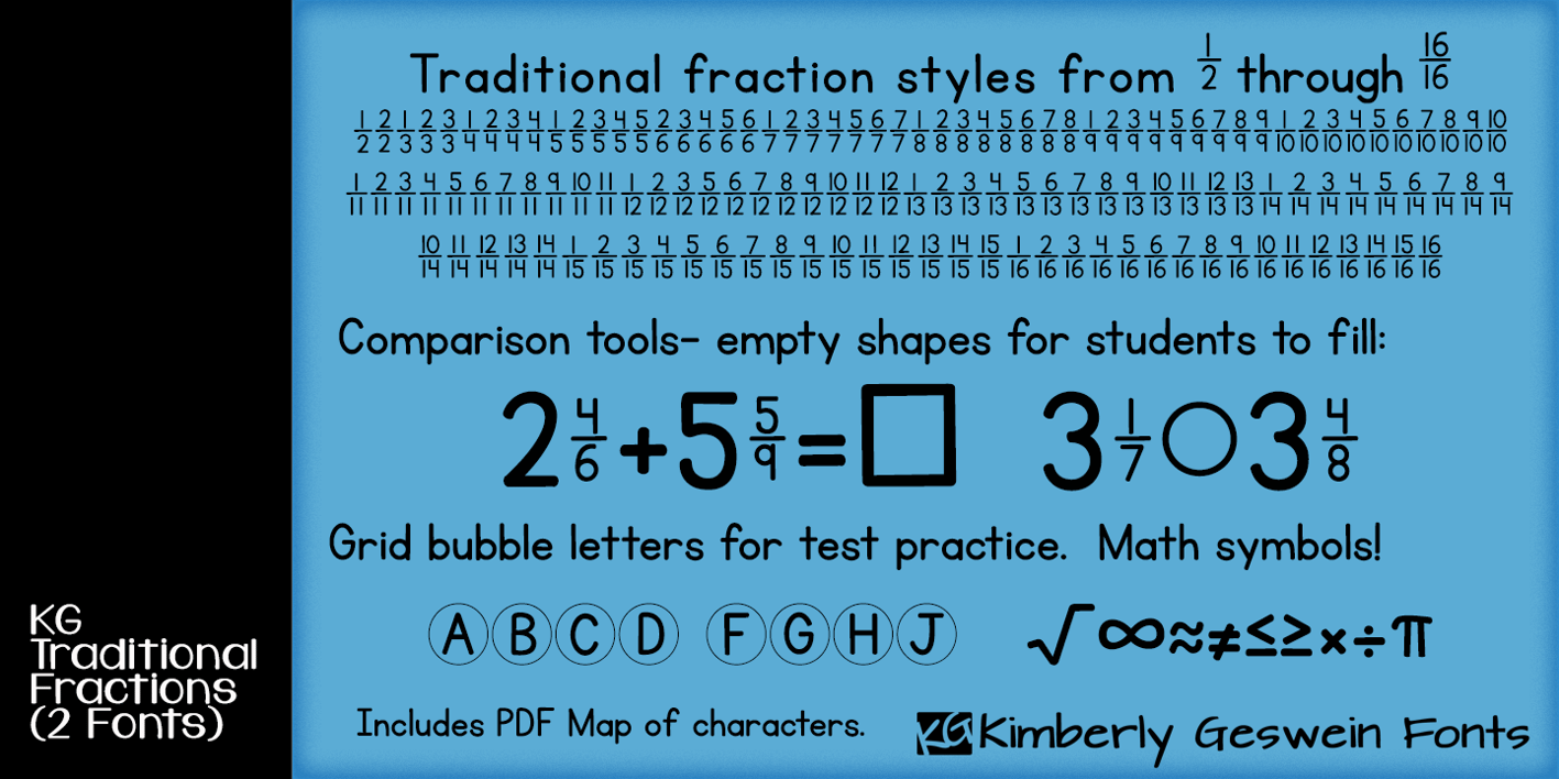 KG Traditional Fractions Font Free Download