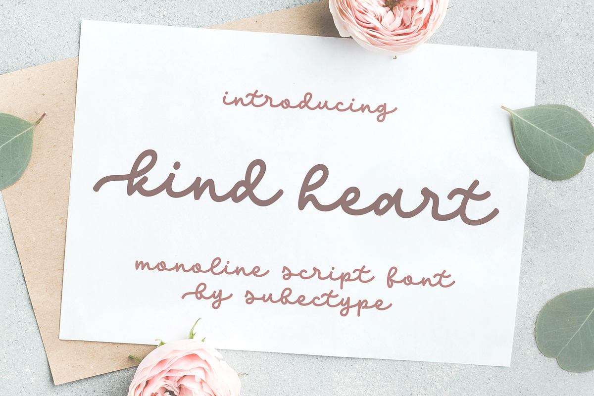 Kind Heart / Monoline Font Free Download Free Download