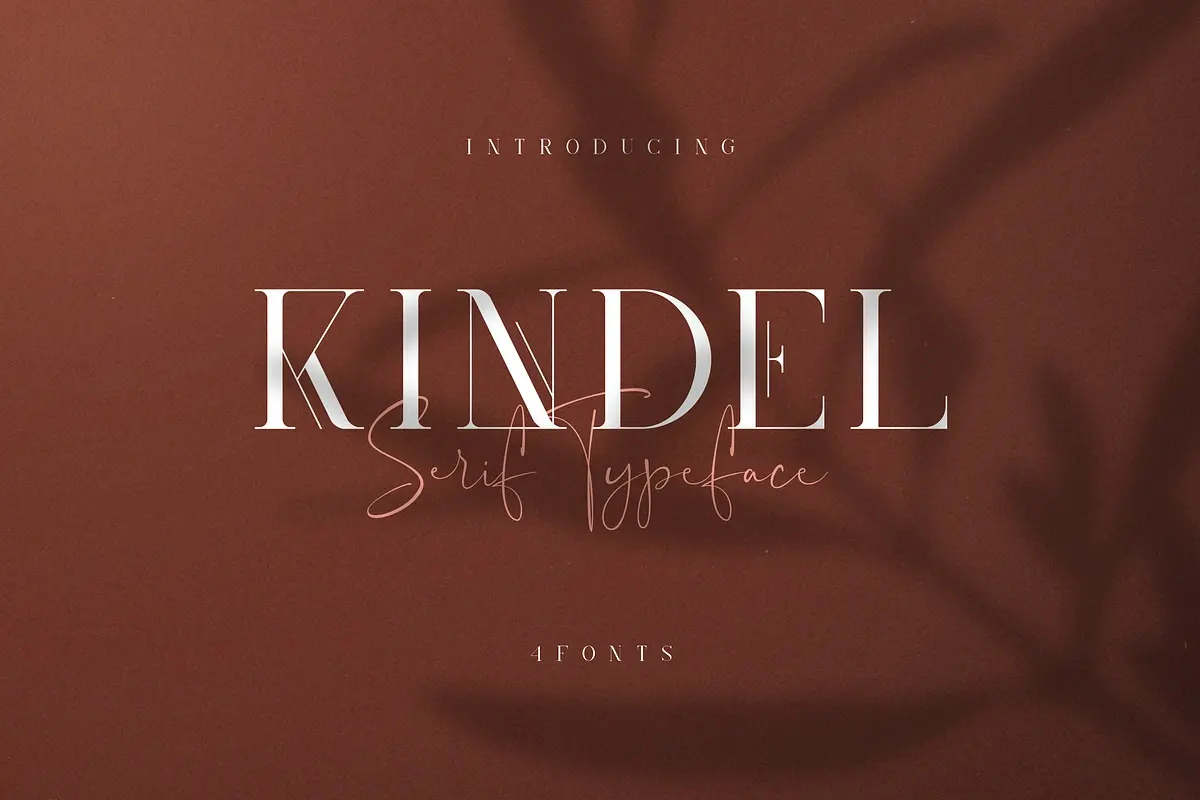 Kindel - Serif Typeface | 4 styles Free Download Free Download