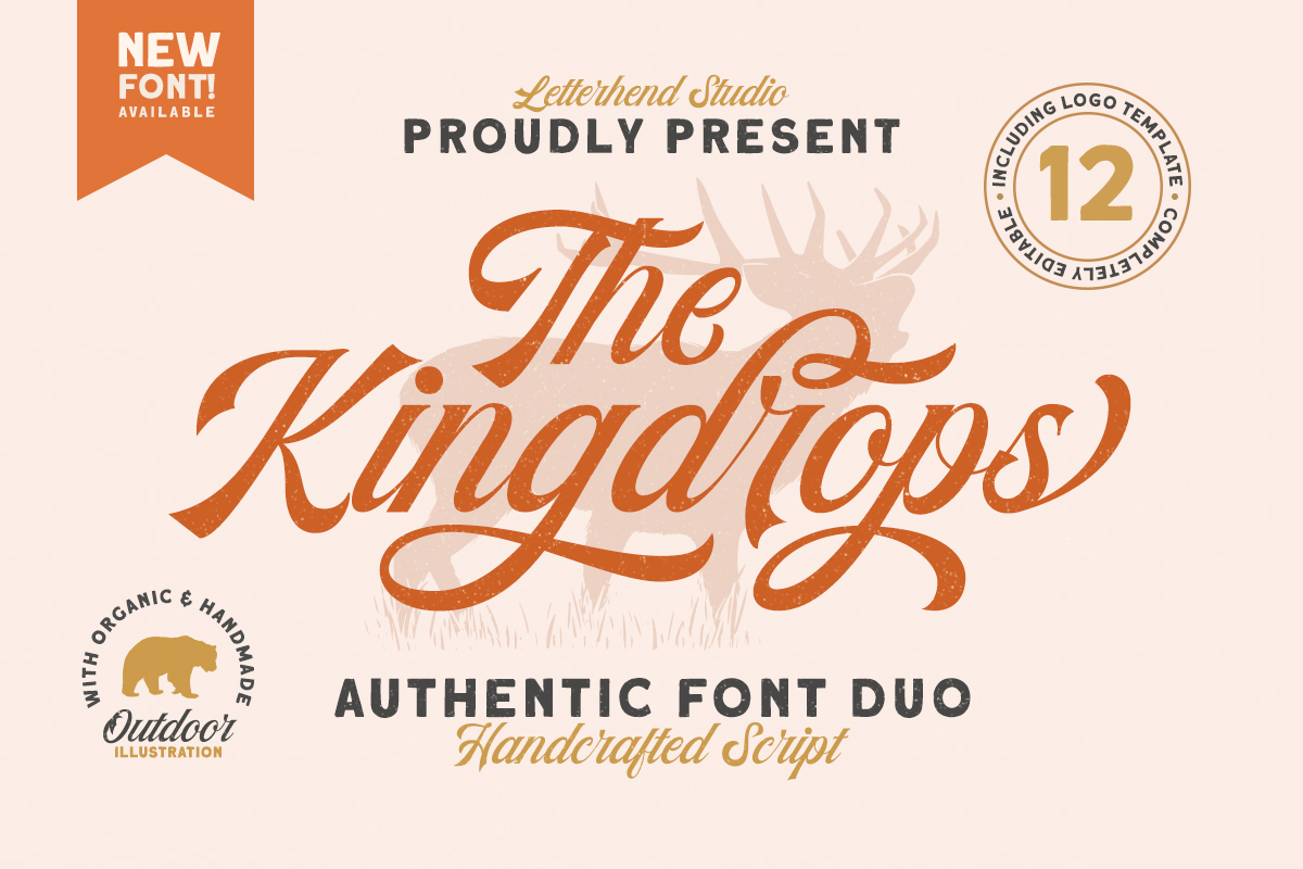 The Kingdrops - Font Duo & Logos Free Download