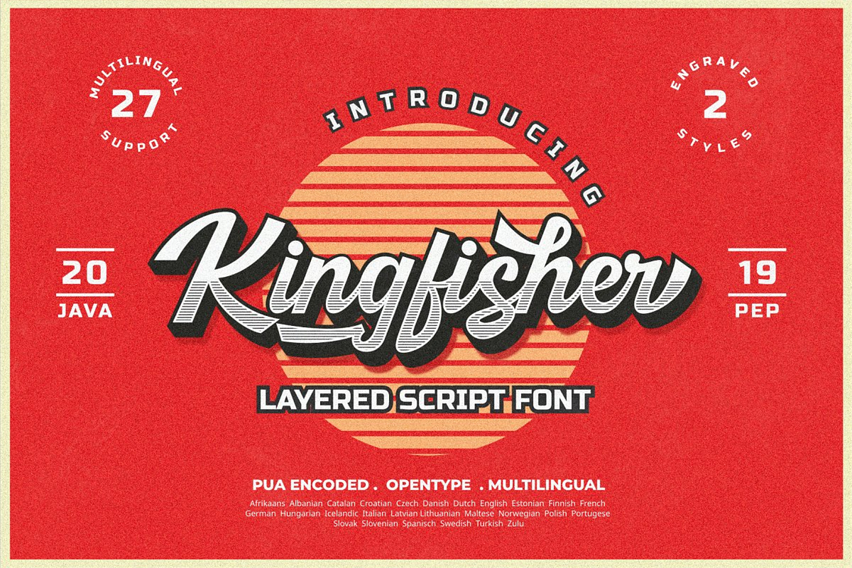 Kingfisher Layered Font Free Download Free Download