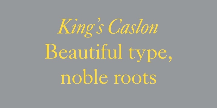 Kings Caslon Font Free Download