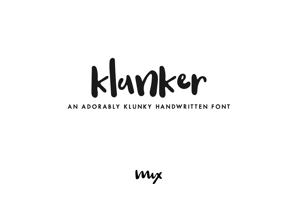 Klunker - A Handwritten Font Free Download Free Download