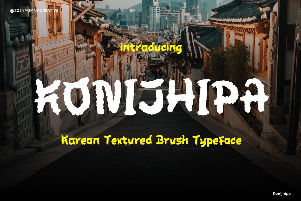 Konijhipa - Korean Texture Font Free Download