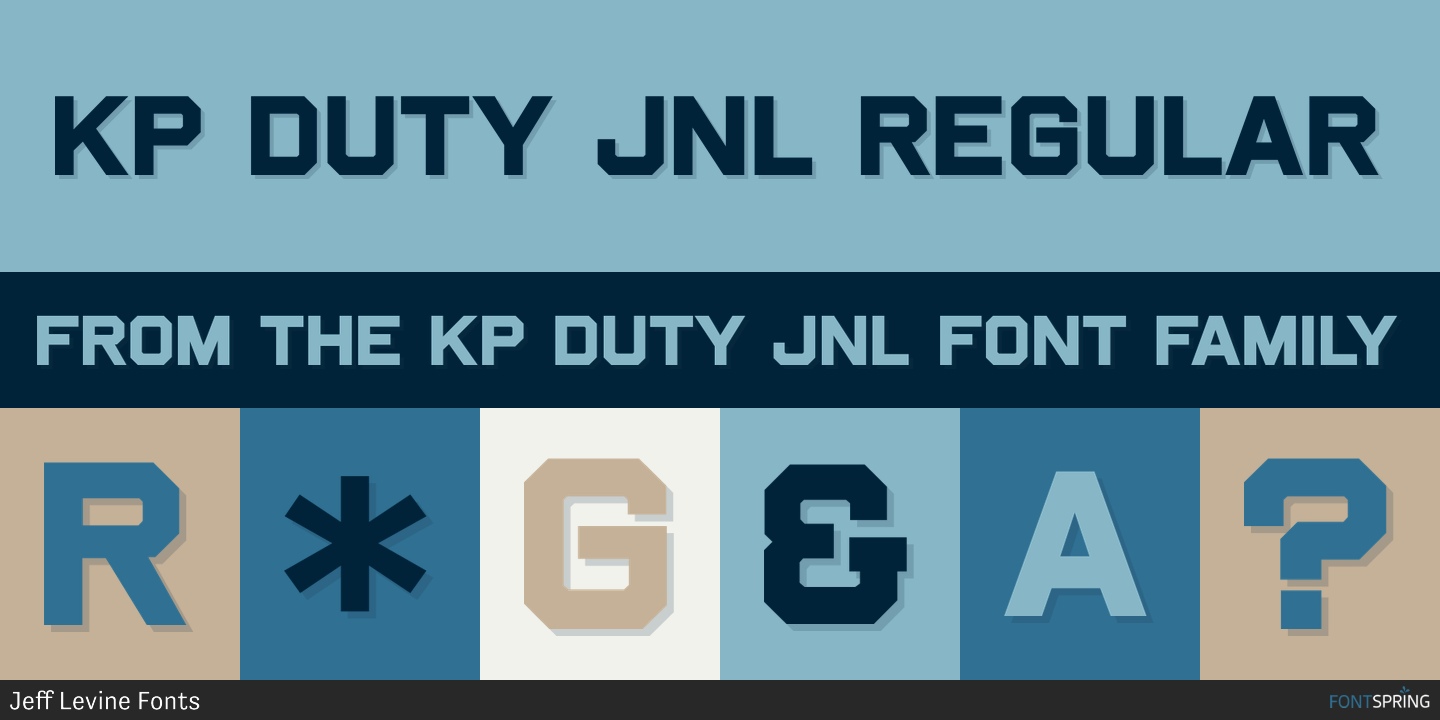 KP Duty JNL Font Free Download