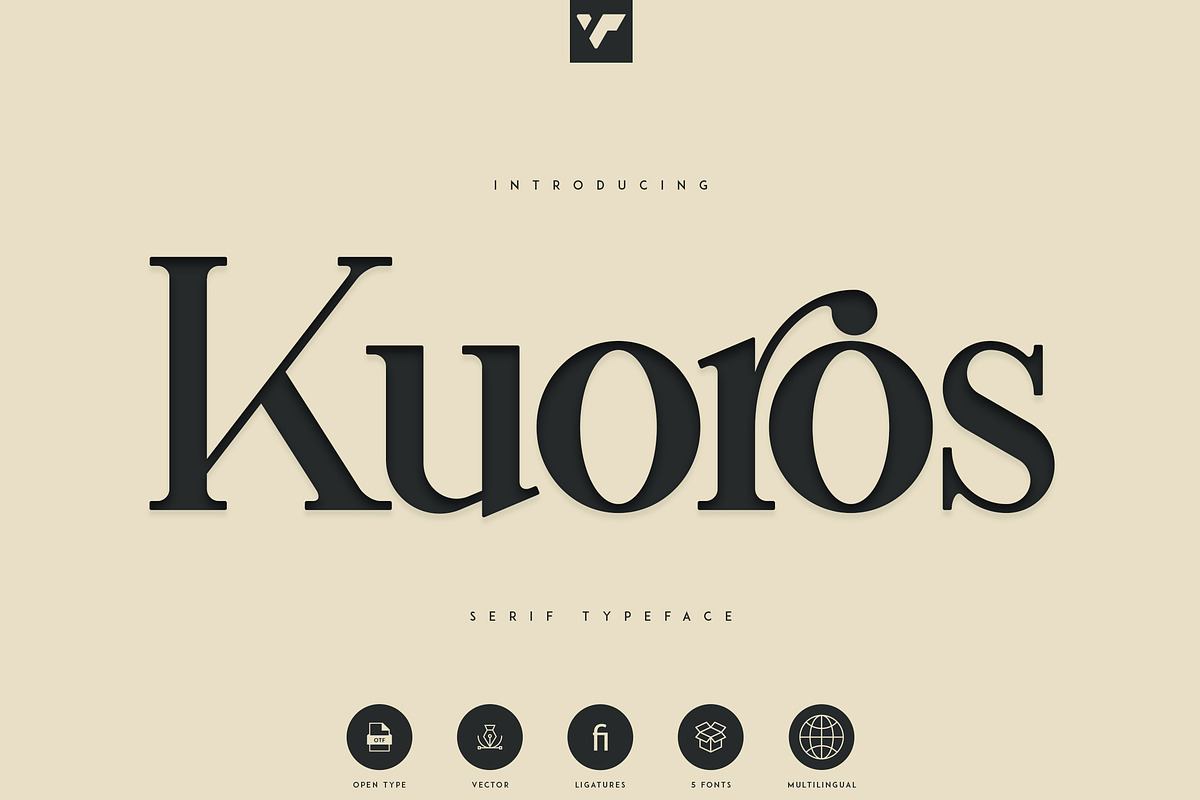 Kuoros Serif Typeface - 5 weights Free Download Free Download