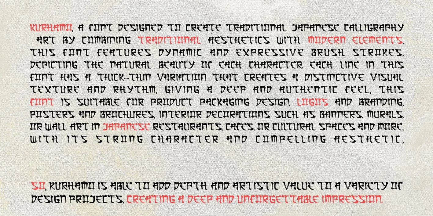 Kurhamo Font