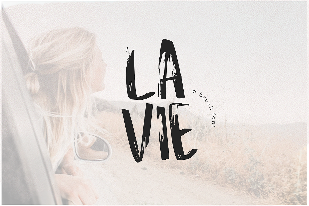 La Vie - Handwritten Brush Font Free Download Free Download