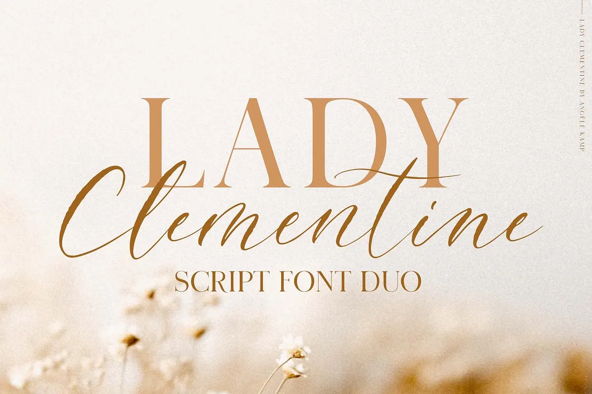 Lady Clementine script font & serif Free Download Free Download