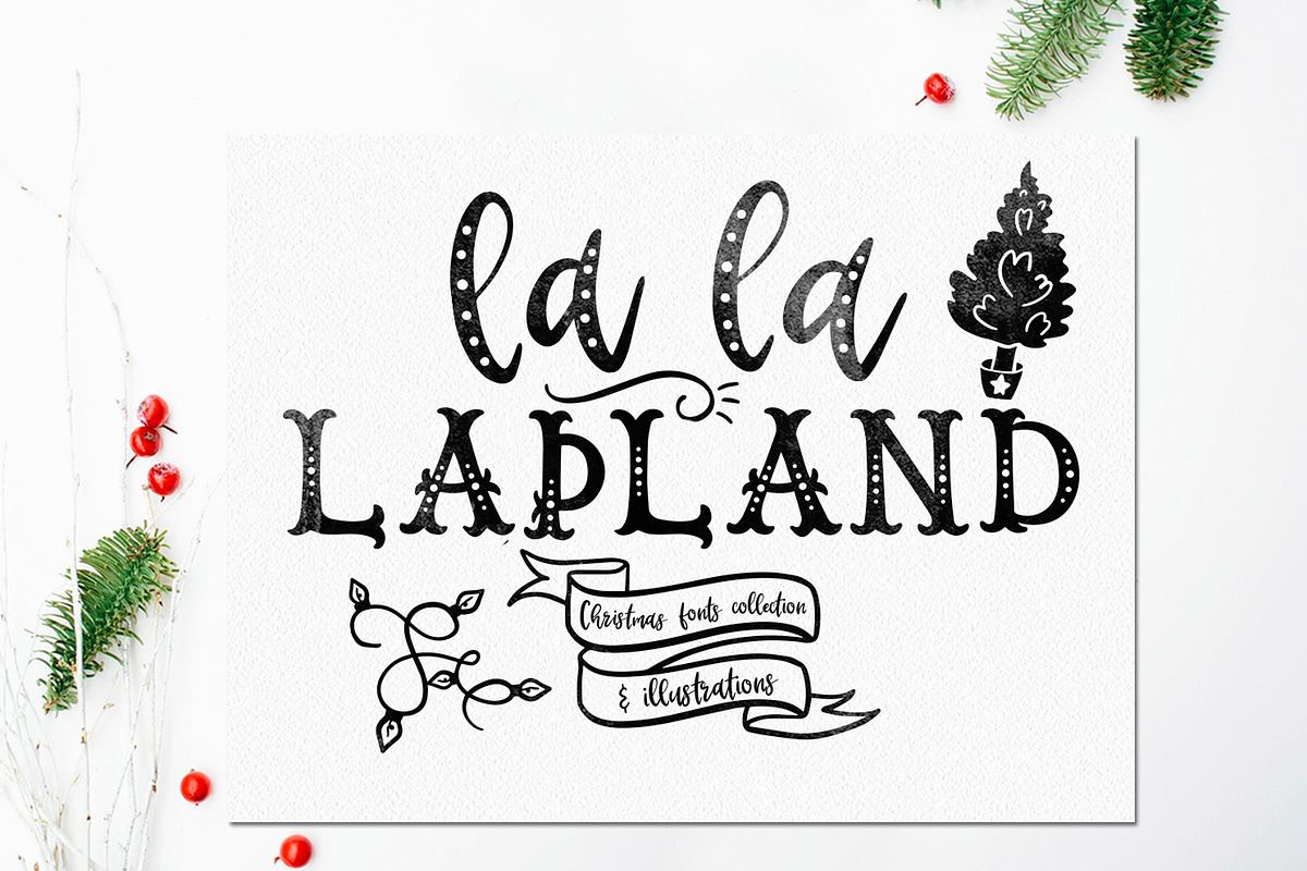 LaLaLapland. Fonts & illustrations Free Download Free Download