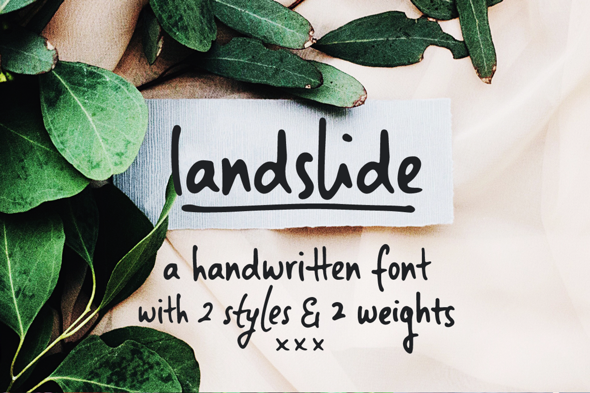 Landslide handwritten sans font Free Download Free Download