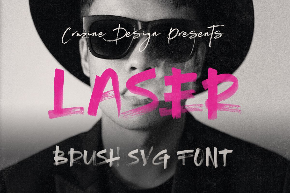 Laser Brush & SVG Font Free Download Free Download