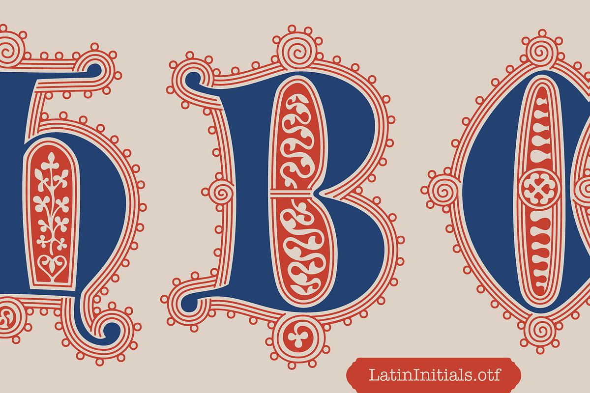 Latin Initials Gothic font family Free Download Free Download