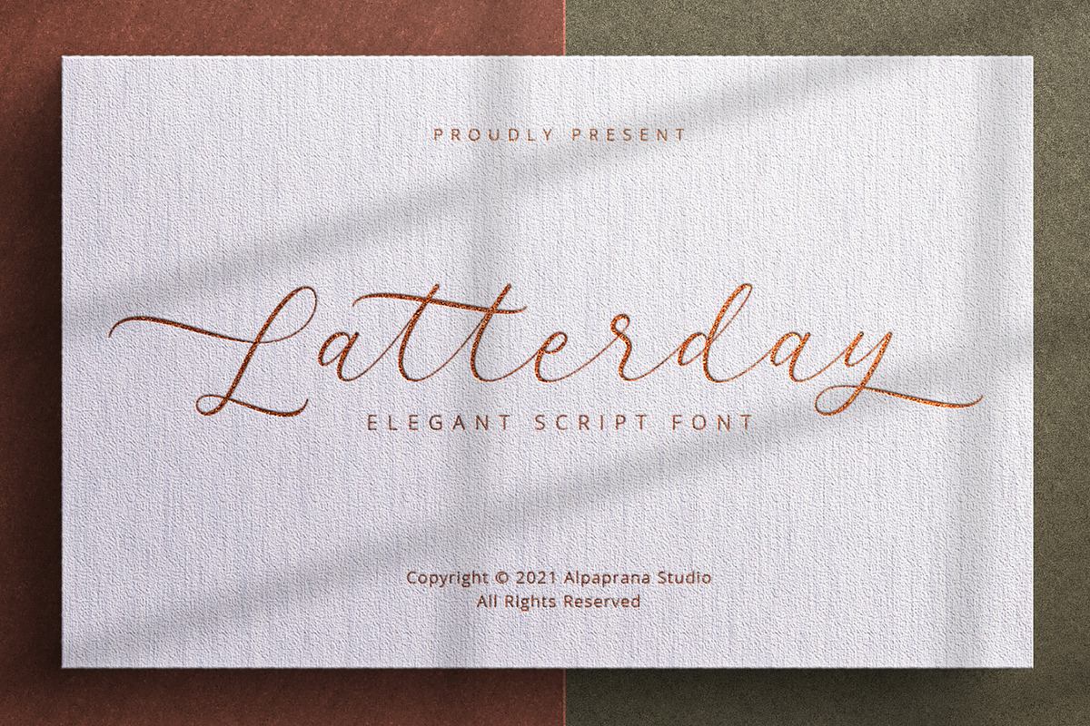 Latterday - Elegant Script Font Free Download Free Download