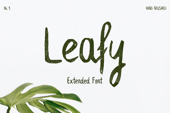 Leafy Extended Brush Font Free Download